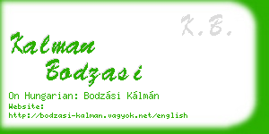 kalman bodzasi business card